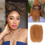 QVR #27/30 Afro Kinky Bulk Mixed Color Human Hair for Braiding DreadLock