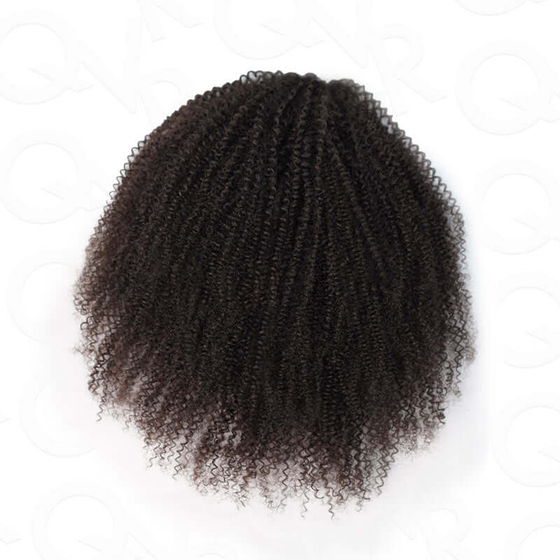 QVR Drawstring Ponytail Extension Burmese Curly Human Hair Ponytail Hairstyle