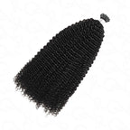 QVR Afro Kinky Curly I Tip Hair Extensions Natural Black Human Hair