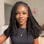 QVR Best Quality Kinky Twist Style 4 Packs Afro kinky Bulk Braiding Human Hair