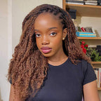 QVR Mixed Color #4/30 Afro Kinky Bulk Highlights #27/30 Human Hair