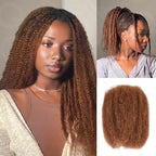 QVR Brazilian Salt Pepper Color Afro Kinky Bulk Human Hair For Braiding Dreadlock Hair