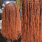 QVR Ginger Orange Afro kinky Bulk Hair Extensions For Braiding Dreadlock Human Hair