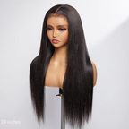 4C Edge Hairline-Straight Hair 5x5 HD Transparent Lace Frontal Wigs With Kinky Edges Curly Baby Hair