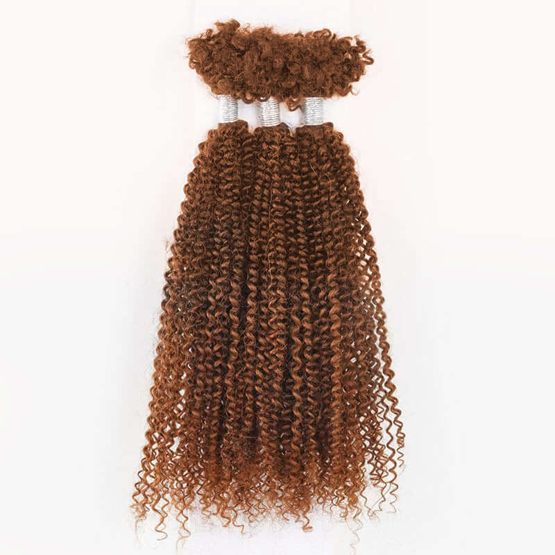 QVR Human Afro Kinky V Bulk Natural Curly Hair for Kinky Twist Crochet Braiding Hair