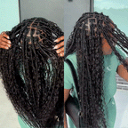 QVR Loose Deep Wave Boho Knotless Braids with Spring Curl Ends Natural Black Bulk Human Braiding Hair Extensions