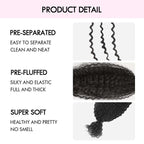QVR Upgraded Kinky Bulk Natural Black hair 4a/3c Extensions