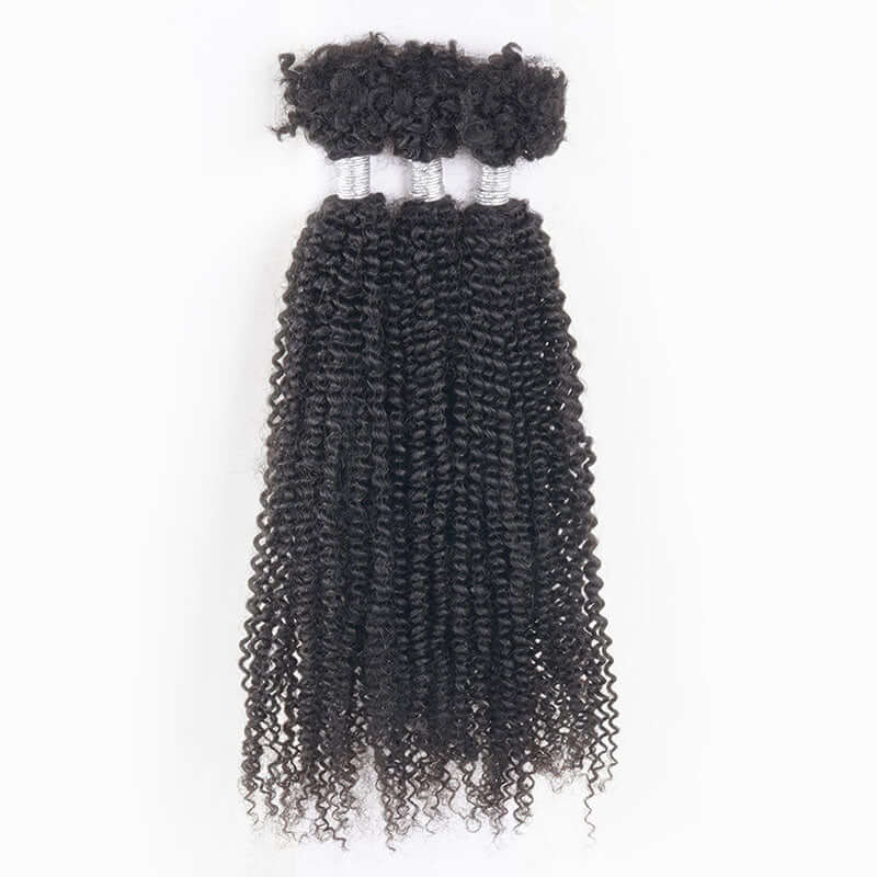 QVR Human Afro Kinky V Bulk Natural Curly Hair for Kinky Twist Crochet Braiding Hair