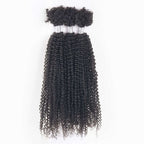 QVR Human Afro Kinky V Bulk Natural Curly Hair for Kinky Twist Crochet Braiding Hair