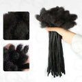 QVR Handmade Dreadlocks Natural Black Thickness 0.6cm Human Hair Loc Extensions