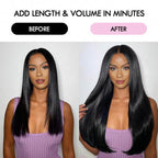 QVR Invisible 9PCS Weft Clip In Hair Extensions 5PCS Volumizer Afro Kinky Curly PU Clip In Human Hair