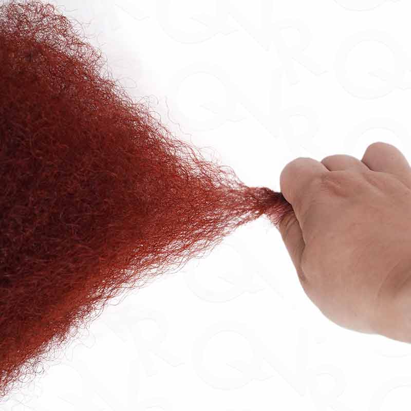 QVR Reddish Brown Color Afro Kinky Bulk Human Hair For Braiding Dreadlock Hair