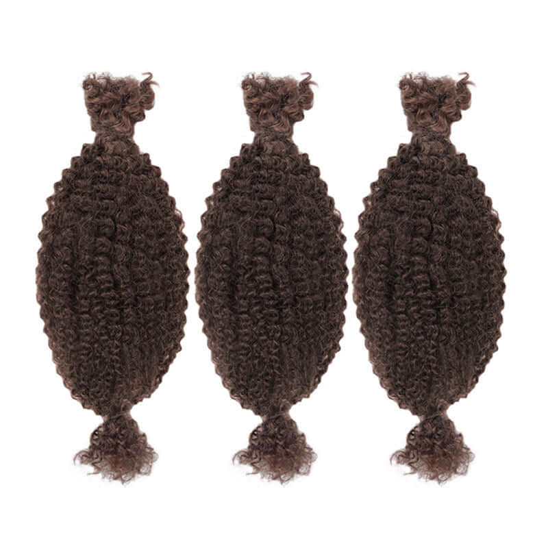QVR Upgraded Kinky Bulk Natural Black hair 4a/3c Extensions