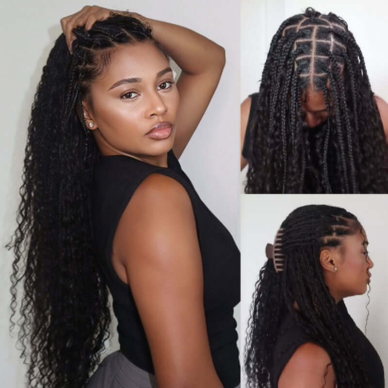QVR Water Wave Bulk Hair Extensions for Boho Knotless Braiding
