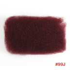 QVR Affordable Afro Kinky Bulk Human Hair 99J Burgundy Color For Braiding DreadLock