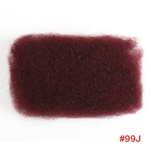 QVR Affordable Afro Kinky Bulk Human Hair 99J Burgundy Color For Braiding DreadLock