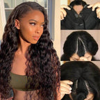 QVR Glueless Loose Deep Wave V Part Wigs 180% Density Super Natural Human Hair Glueless 0 Skill Needed Wig