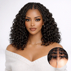 QVR Knotless Boho Braid 5X5 Lace Closure Wig with Braided Top Wear To Go Virgin Human Hair Wigs