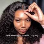 QVR Burmese Curly 5X5 Lace Closure Wig Wear To Go 4Pre Design Virgin Human Hair Wigs