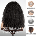 QVR Burmese Curly 13X4 Lace Front Wig Wear To Go 4Pre Design Virgin Human Hair Wigs