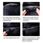 QVR Invisible 9PCS Weft Clip In Hair Extensions 5PCS Volumizer Afro Kinky Curly PU Clip In Human Hair