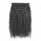 QVR Best 9PCS Weft Clip In Hair Extensions 5PCS Volumizer Ramen Curl Clip In Human Hair