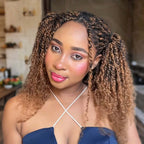 QVR #27/30 Afro Kinky Bulk Mixed Color Human Hair for Braiding DreadLock