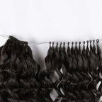 QVR Lightweight T2/30 Color Small Kinky Curly Feather Crochet Braid Human Hair Extension