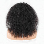 QVR Glueless Kinky Curly Half Wig 250% Density Human Hair Wig Wear Go Flip Over Wig