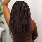QVR Dark Brown Afro kinky Bulk Hair Extensions For Braiding Dreadlock Human Hair