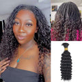 QVR Knotless Boho Island Twists with 100% Human Hair Curls