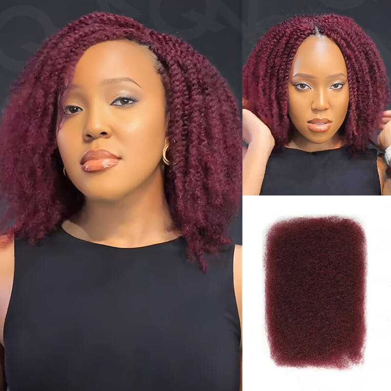 QVR Brazilian Grey Color Remy Hair Afro kinky Bulk Human Hair For Braiding Dreadlock Hair