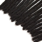 QVR Handmade Dreadlocks Natural Black Thickness 0.6cm Human Hair Loc Extensions