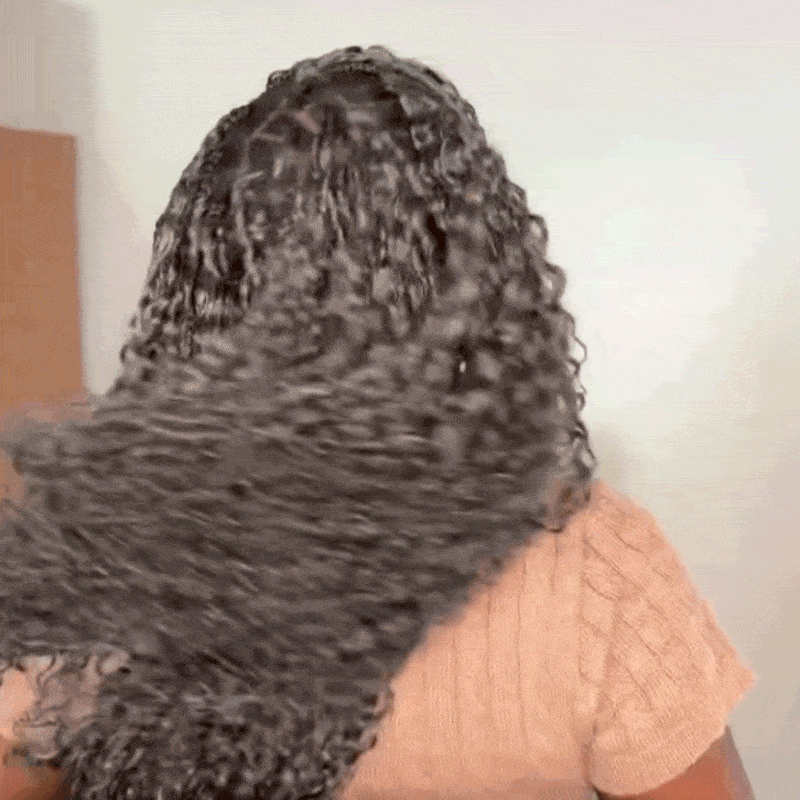 QVR Burmese Curly Feather Crochet Human Hair Salt&Pepper Machine Made Crochet Weave Hair Extensions
