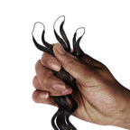 QVR Invisible Water Wave Brown Highlight Feather Crochet Human Hair Extensions