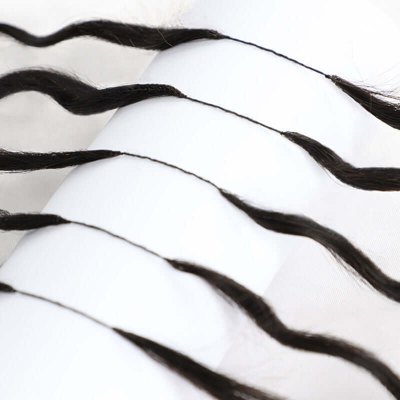 QVR Lightweight T2/30 Color Deep Wave Feather Crochet Braid Human Hair Extensions
