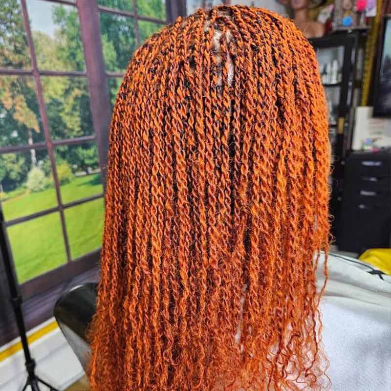 QVR Ginger Orange Afro kinky Bulk Hair Extensions For Braiding Dreadlock Human Hair