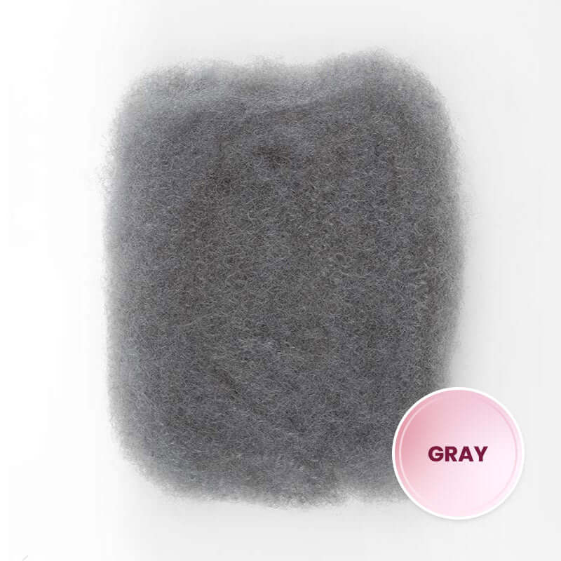 QVR Brazilian Salt Pepper Color Afro Kinky Bulk Human Hair For Braiding Dreadlock Hair