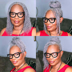 QVR Brazilian Grey Color Remy Hair Afro kinky Bulk Human Hair For Braiding Dreadlock Hair