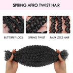 QVR Ombre Spring Twist Hair T1B/4 Color Type 3C 4A Hair Extensions