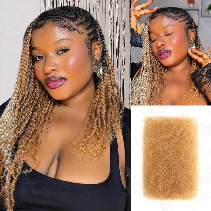 QVR Brazilian Remy Hair Afro kinky Bulk Human Hair For Braiding Dreadlock Hair