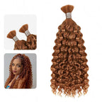 QVR Multi-Color Water Wave Bulk Hair Extensions for Boho Knotless Braiding