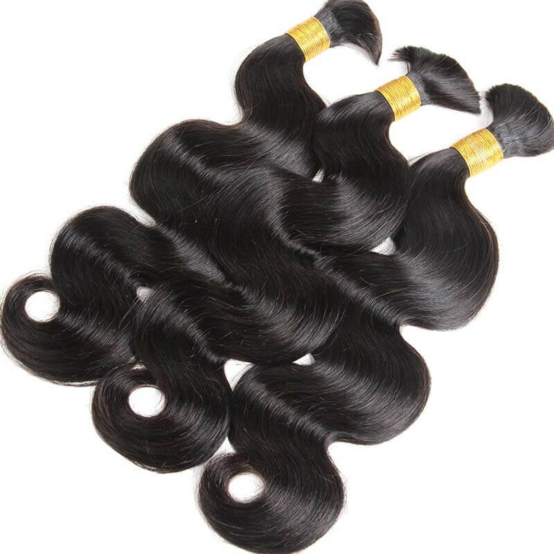 QVR Body Wave Bulk Hair Extensions for Boho Knotless Braiding