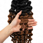QVR Premium Chinese Hair Water Wave Virgin Human Crochet Hair Ombre #T1B/30 Machine Made Feather Crochet Hairstyles