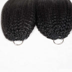 QVR Kinky Straight Crochet Hair Natural Black Machine Made Feather Human Hair Extension