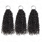 QVR Ramen Curl Crochet Hair Natural Black Machine Made Feather Crochet Human Hair Extension