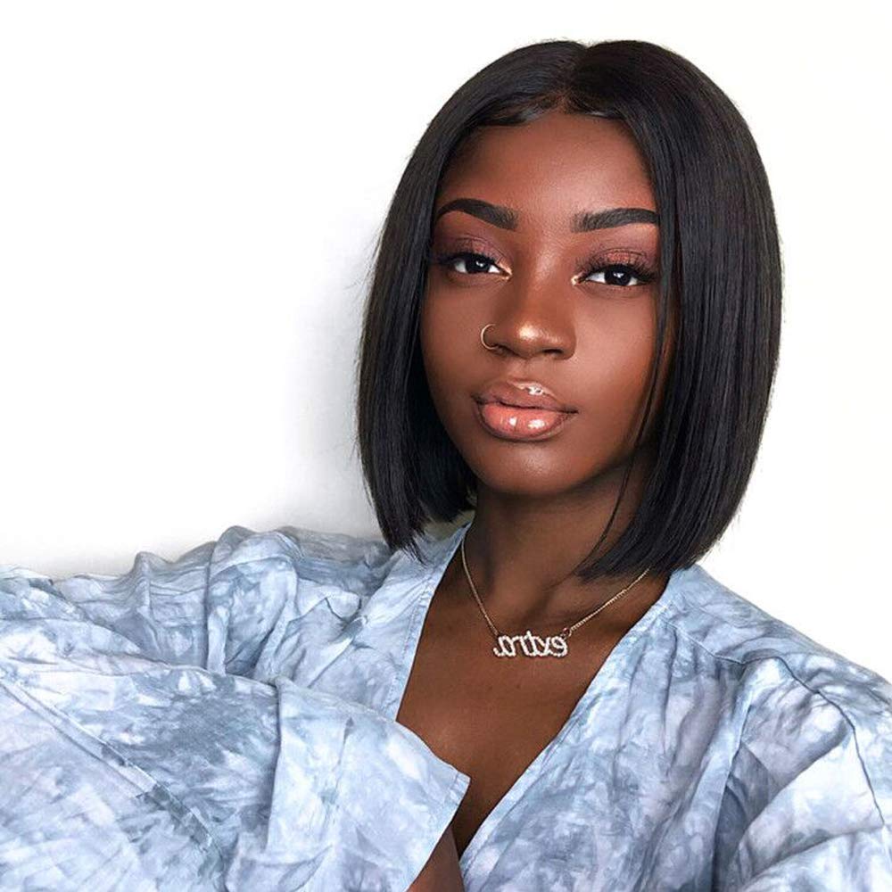 QVR Lace Front Human Hair Wigs 10" Bob Wig | LYNA