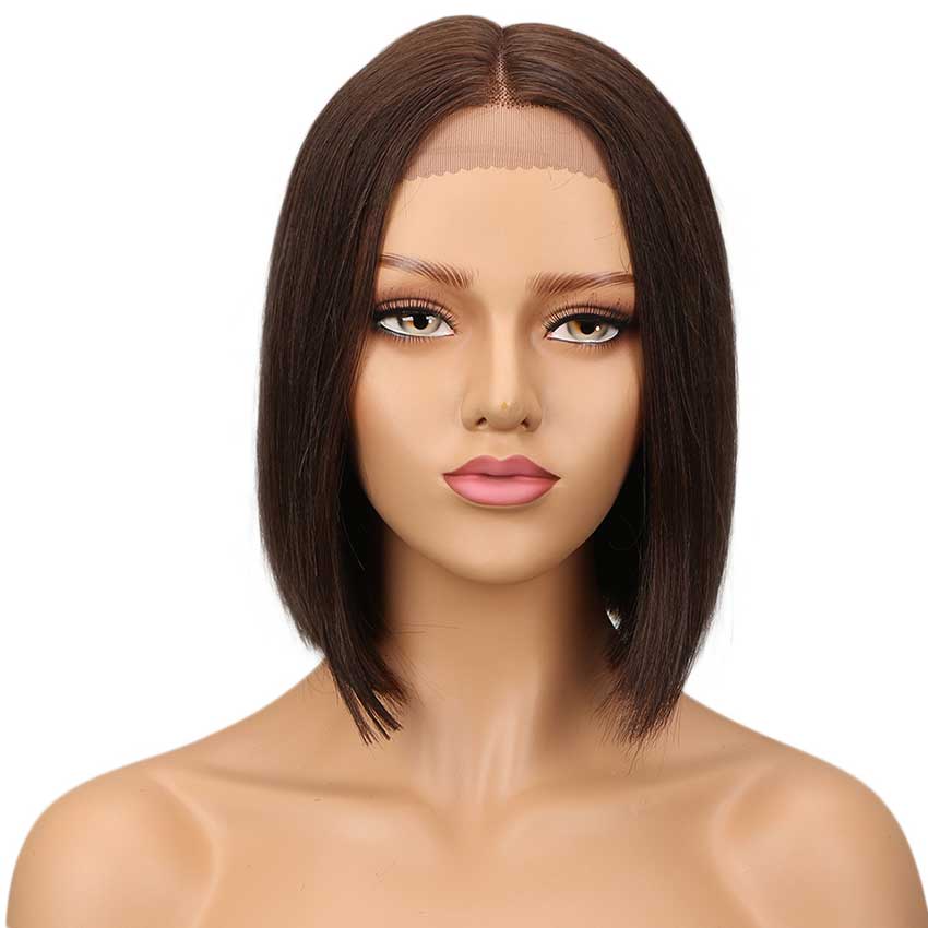 QVR Lace Front Human Hair Wigs 10" Bob Wig | LYNA