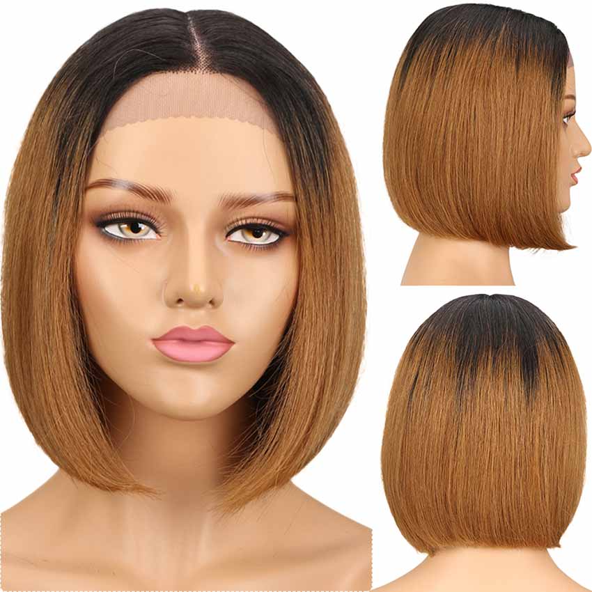QVR Lace Front Human Hair Wigs 10" Bob Wig | LYNA