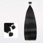 QVR Afro Kinky Curly I Tip Hair Extensions Natural Black Human Hair